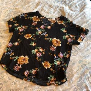Kaileigh Black Floral Top